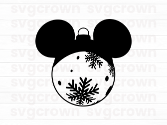 mickey ornament svg