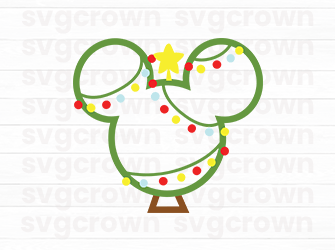 mickey with lights svg