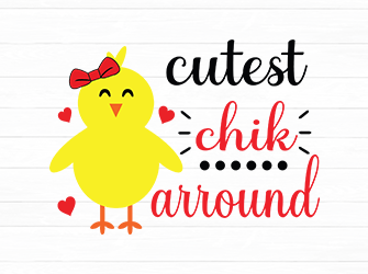 chick in colored svg