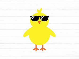 chik with glasses svg