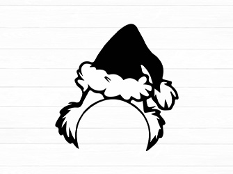 grinch face silhouette svg