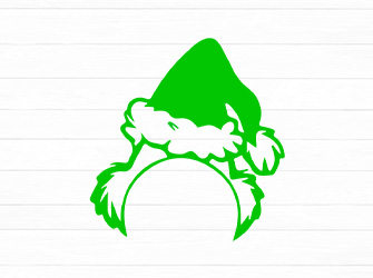 grinch face green svg