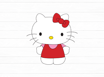 red hello kitty svg