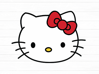 hello kitty face svg