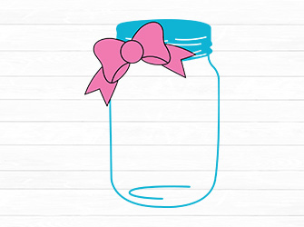 Jar with ribbon SVG