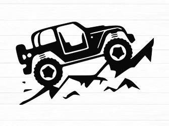jeep on mountain svg
