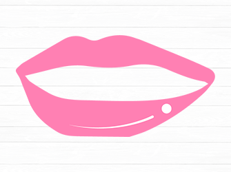 pink lips svg
