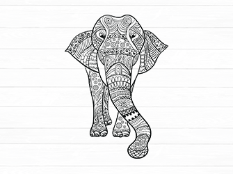 mandala elephant svg