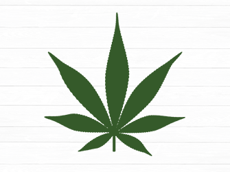 marijuana leaf green svg
