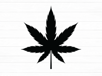 marijuana leaf cutting svg