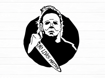 michael myers with knife svg