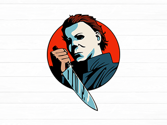 michael myers layered color svg