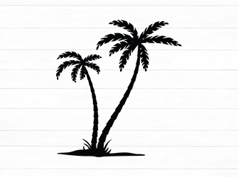 palm tree outline svg