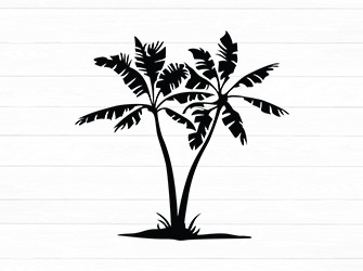 palm tree silhouette svg