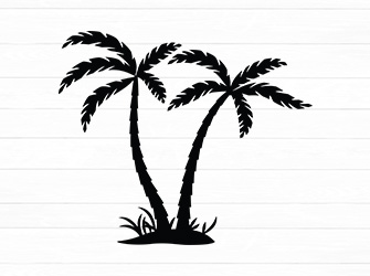 palm tree cutting svg
