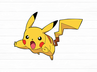 pikachu jump pokemon svg