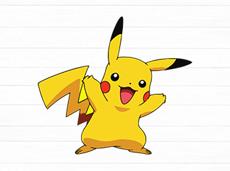 happy pikachu pokemon svg