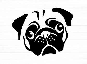 Pug SVG - free download Pug dog SVG files