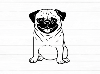 Pug SVG - free download Pug dog SVG files