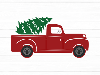 red truck svg