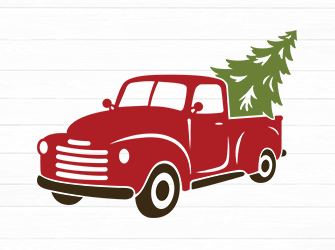 red truck cricut svg