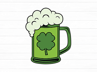 Green beer mug svg