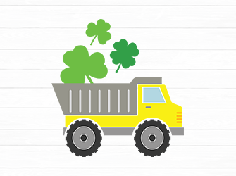 Truck and leaf SVG