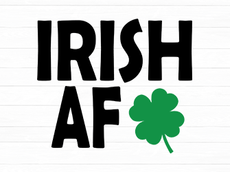 Irish Af monogram svg