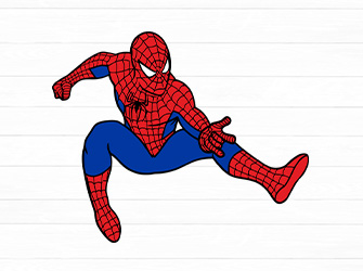 spiderman jumping svg