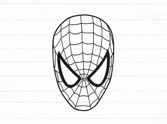 silhouette outline spiderman svg