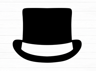 top hat silhouette svg